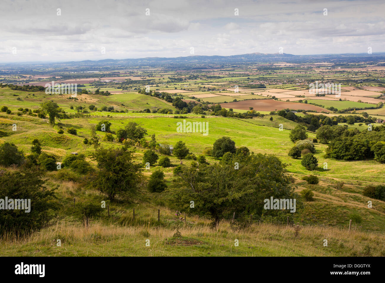 The Vale of Evesham, Worcestershire, UK, from Bredon hill Stock Photo Alamy