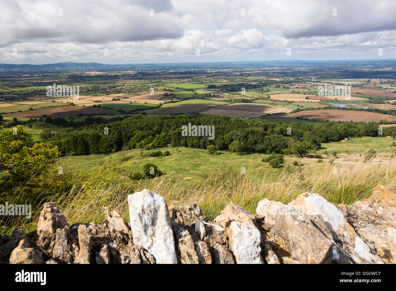 The Vale of Evesham, Worcestershire, UK, from Bredon hill Stock Photo Alamy