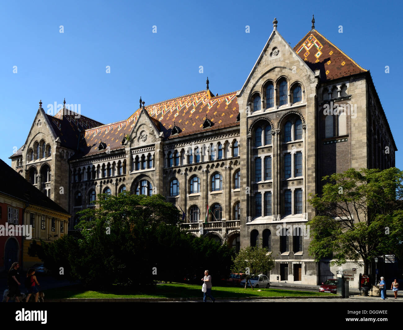 Building of the National Archives of Hungary Budapest Castle District Stock Photo