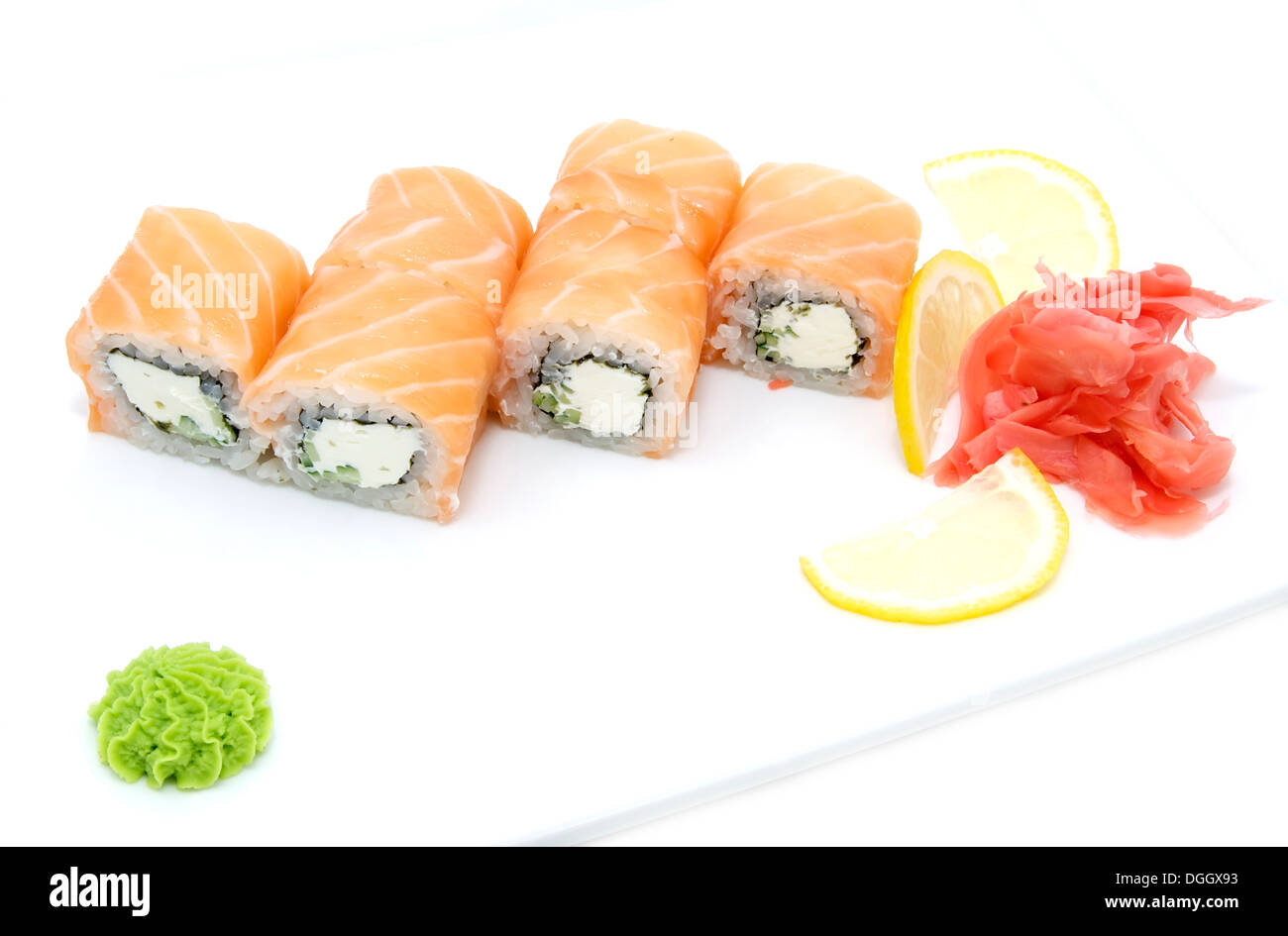 delicious seafood sushi at a Japanese restaurant Stock Photo - Alamy