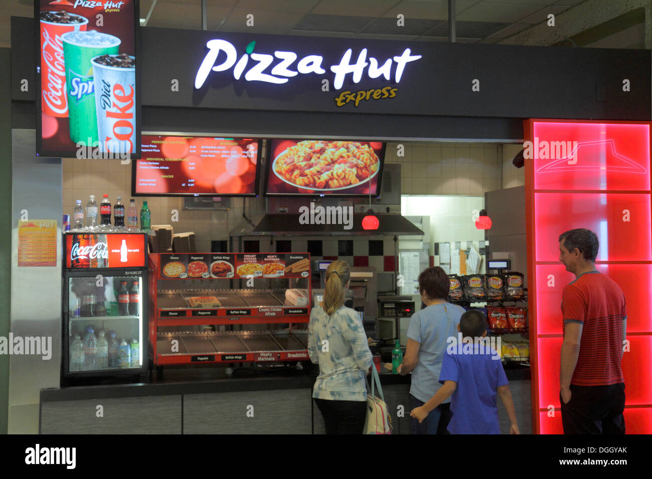 Miami Florida International Airport terminal Pizza Hut Express fast