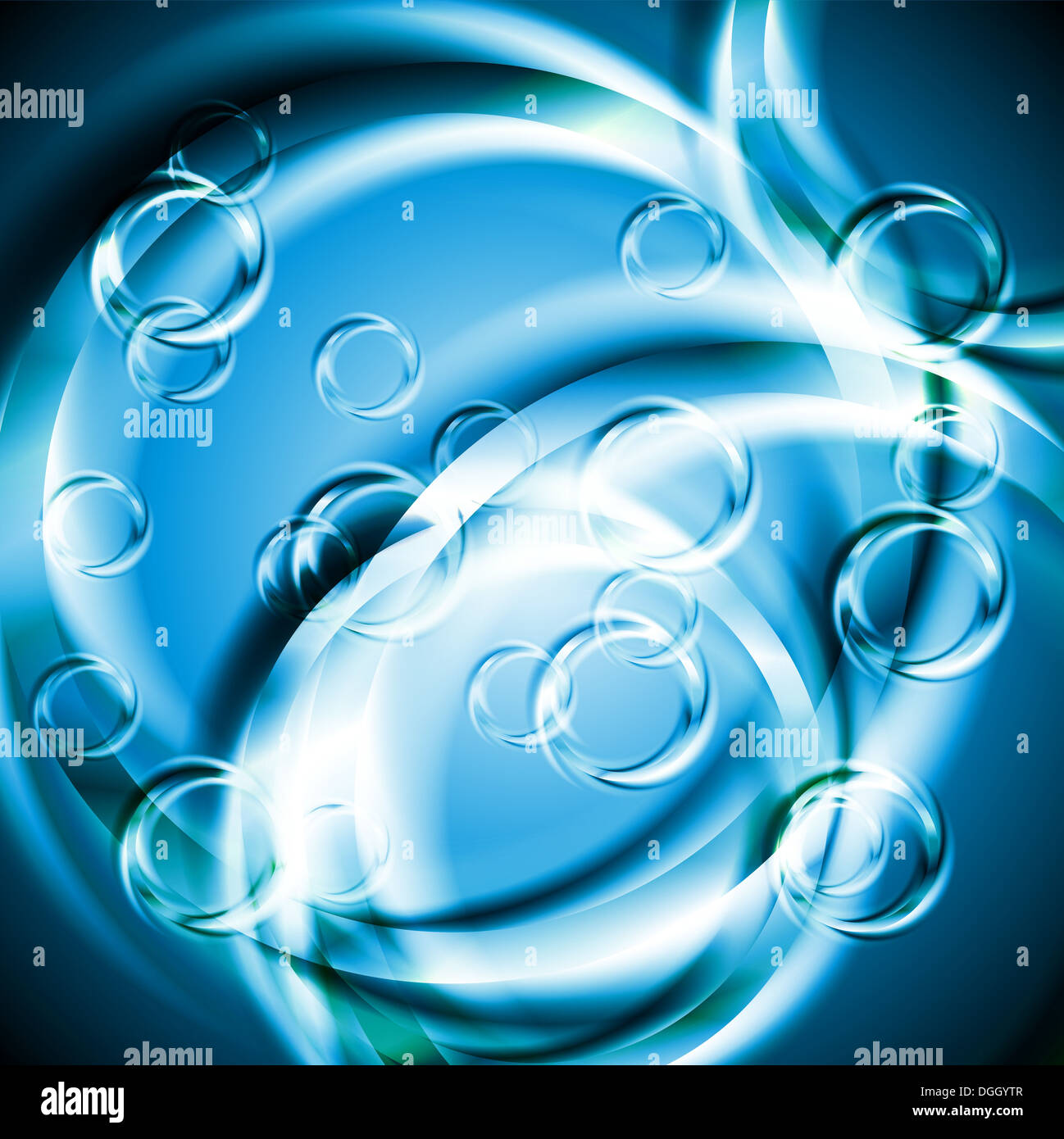 Abstract glossy rings on blue background. Vector eps 10 Stock Photo - Alamy