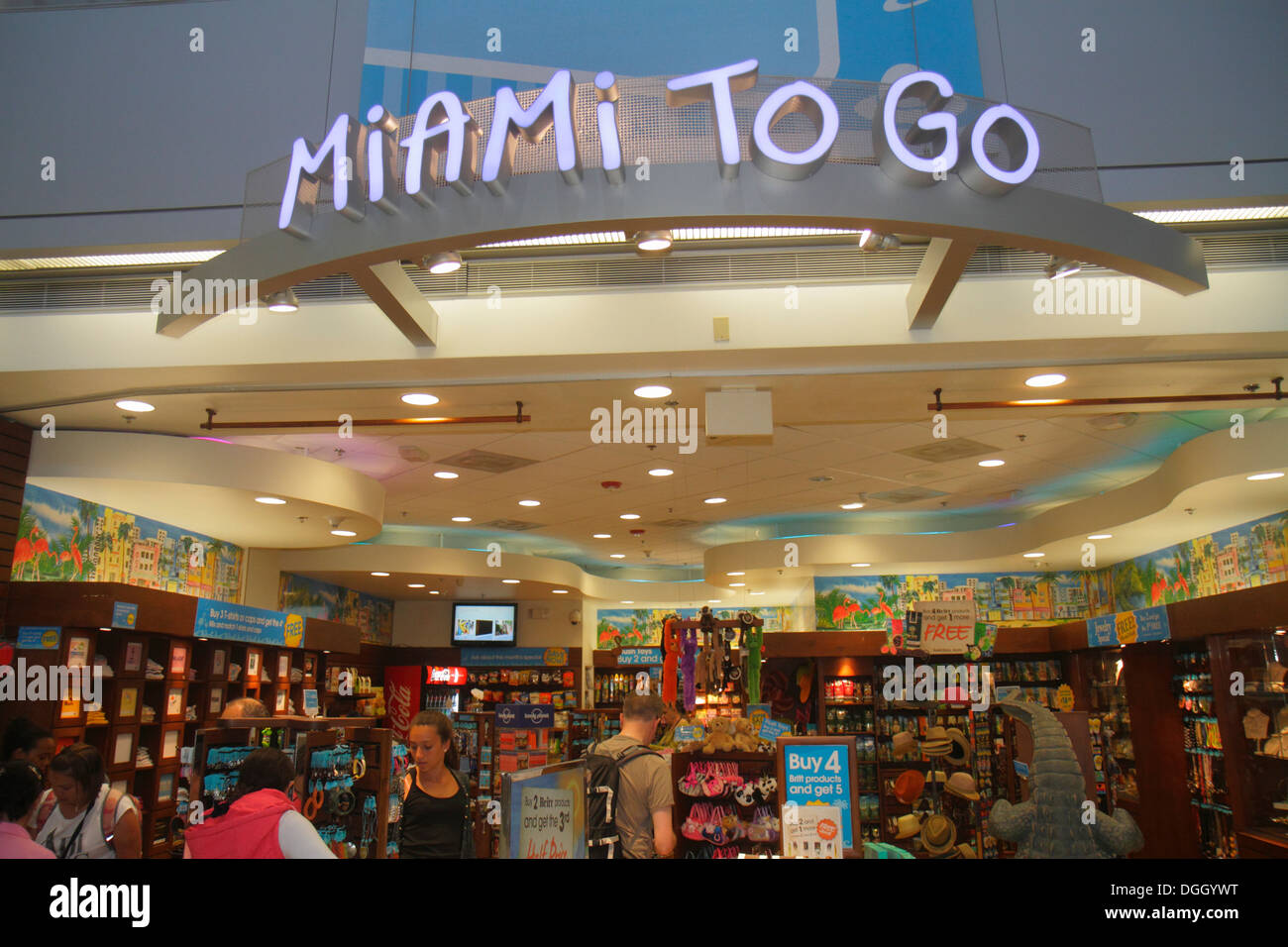 Miami Florida International Airport MIA,terminal,gate,shopping shopper shoppers shop shops market markets marketplace buying selling,retail store stor Stock Photo