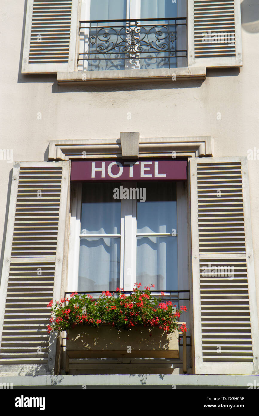 Paris France,9th arrondissement,Rue NotreDame de Lorette,hotel,sign