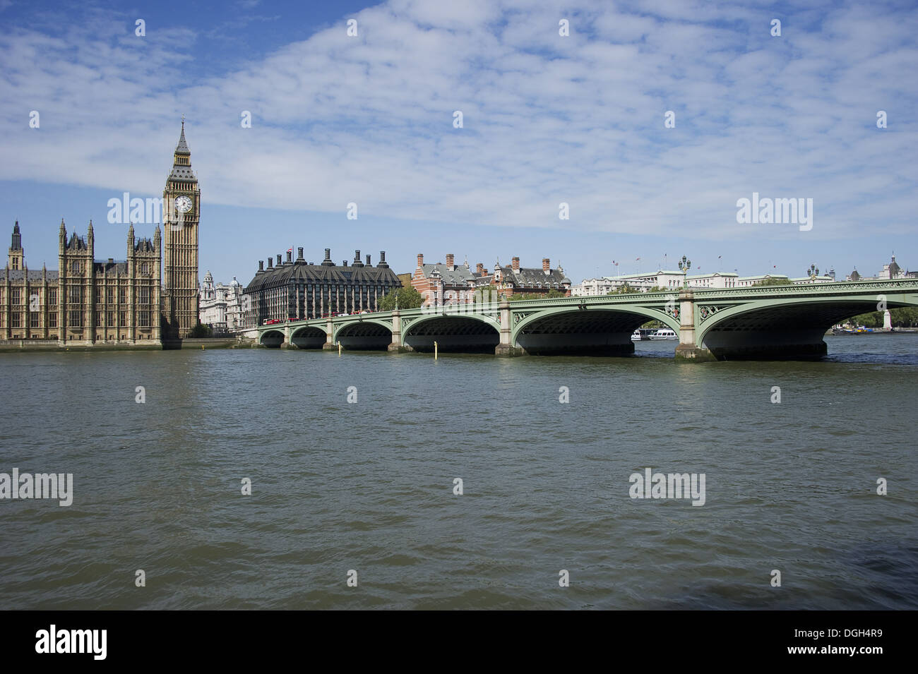 View of river and bridge in city Westminster Bridge Palace of