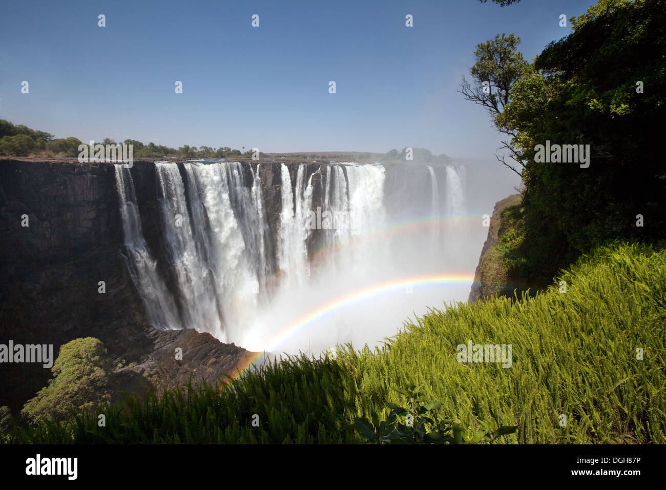 Victoria Falls Zimbabwe, Victoria Falls national Park, UNESCO World Heritage site, Africa Stock Photo
