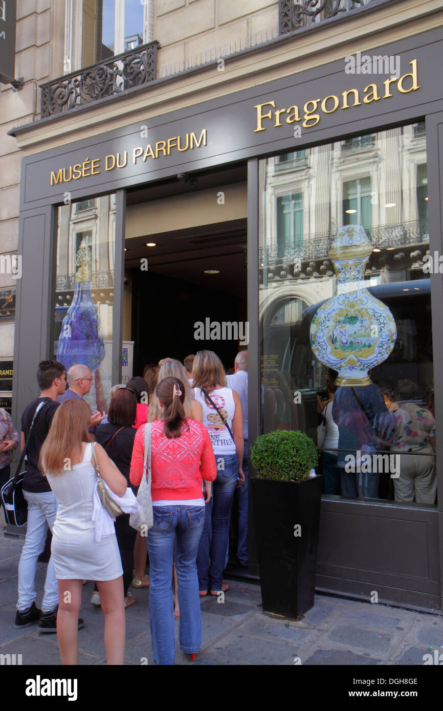 Paris France,9th arrondissement,Rue Scribe,Fragonard Perfume Museum,Musee du Parfum,line,queue,customers,France130815075 Stock Photo
