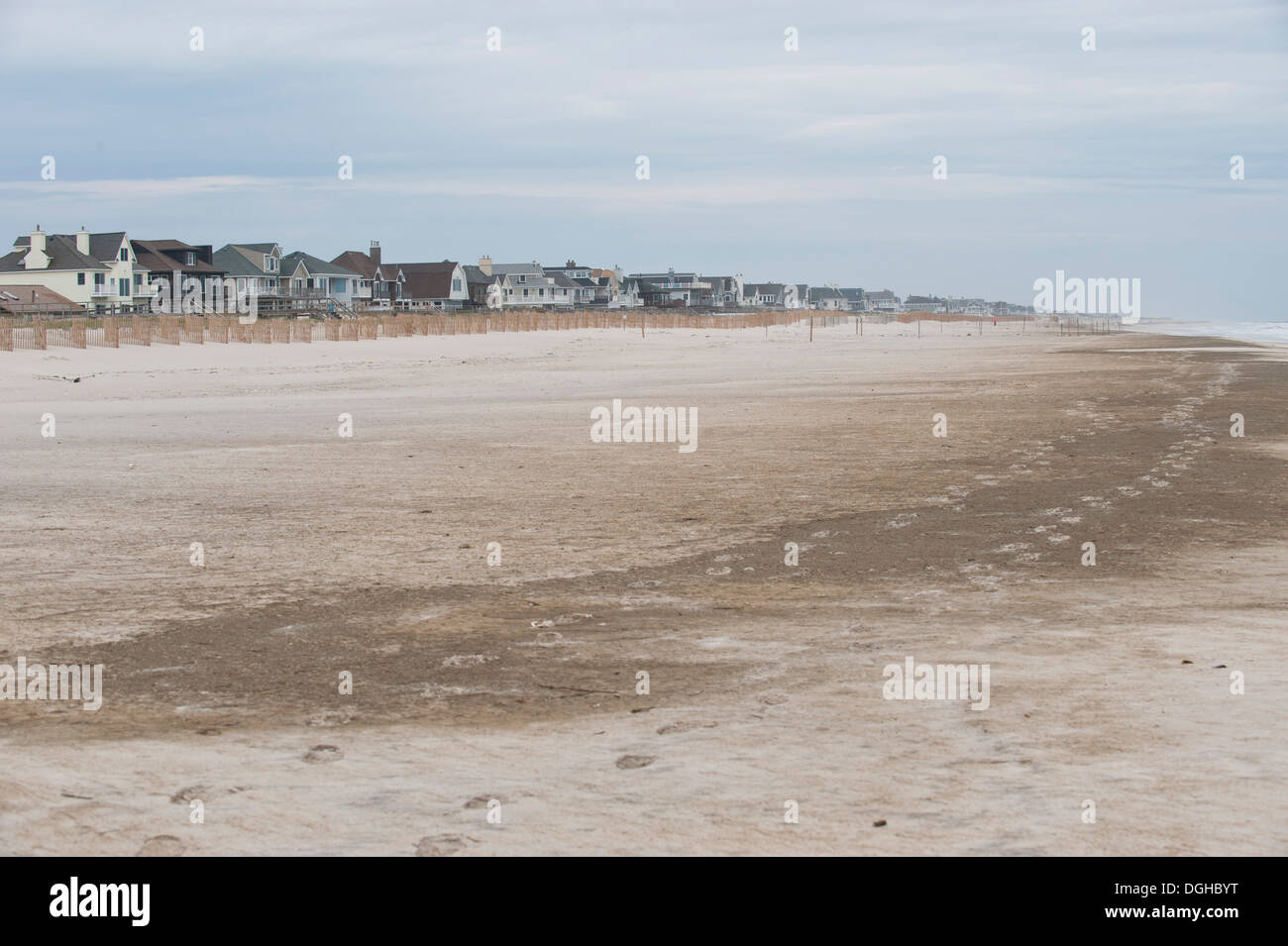 View of the ocean beach along West Hampton Dunes, in West Hampton Dunes