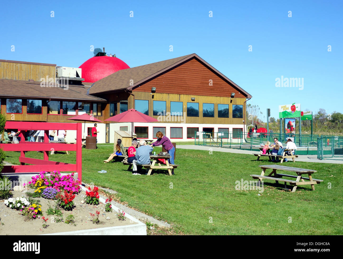 The Big Apple picnic area in Ontario, Canada Stock Photo