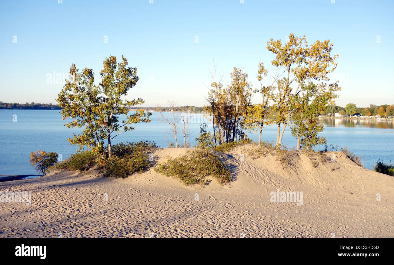 Sand dunes at the Sandbanks Provincial Park in Ontario, Canada Stock Photo