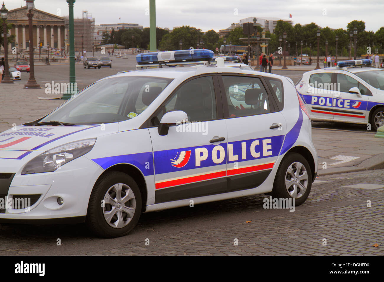 Paris France,1st arrondissement,Place de la Concorde,national police,car,vehicle,France130818021 Stock Photo