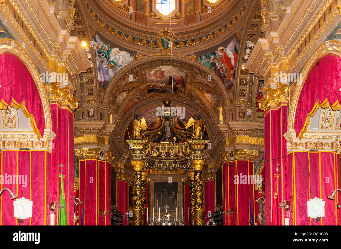 The Altar, St George's Basilica, Rabat, Gozo, Malta Stock Photo