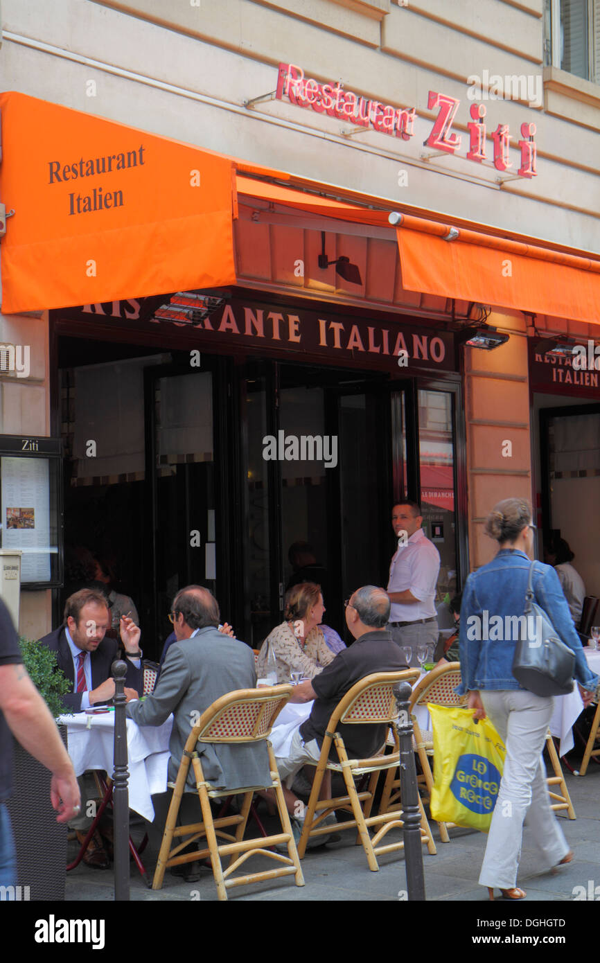 Paris France,Europe,French,8th arrondissement,Rue Pierre Charron,Restaurant  Ziti,Italian,restaurant restaurants food dine dining eating out casual caf  Stock Photo - Alamy