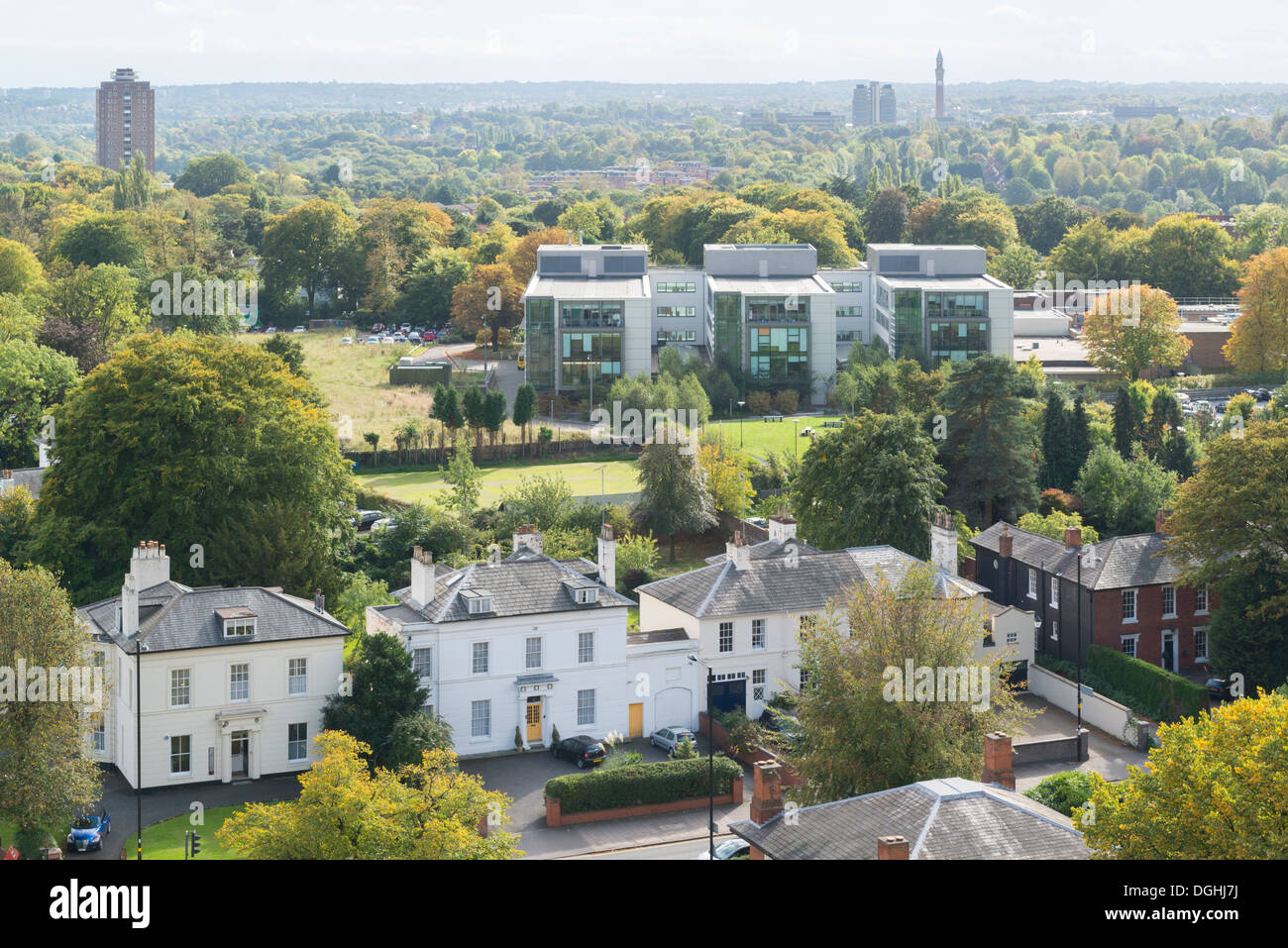 View over Edgbaston, Birmingham, England Stock Photo