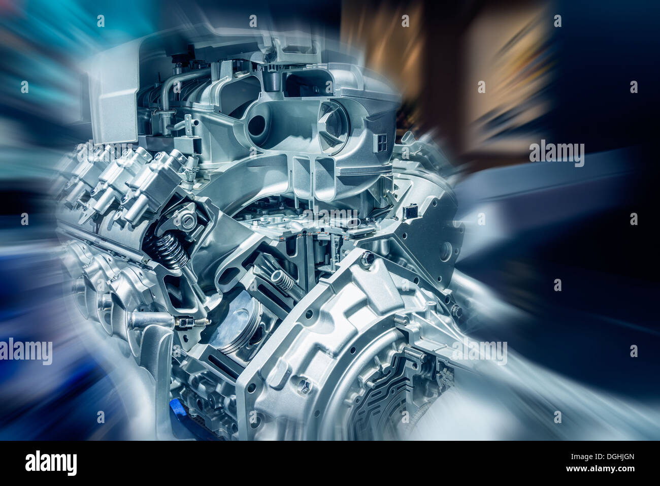 The car's engine closeup Stock Photo - Alamy