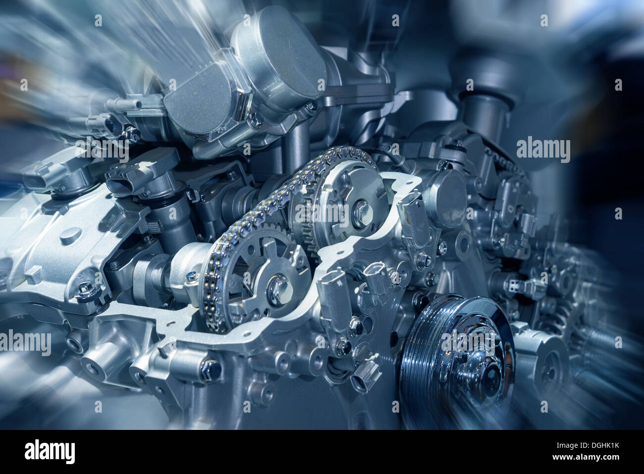 The car's engine closeup Stock Photo - Alamy
