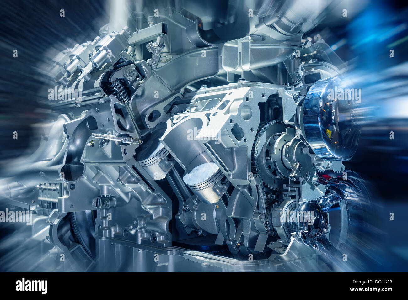 The car's engine closeup Stock Photo - Alamy