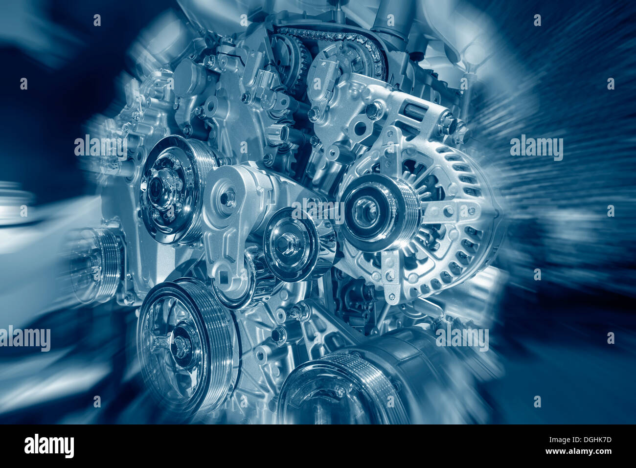 The car's engine closeup Stock Photo - Alamy