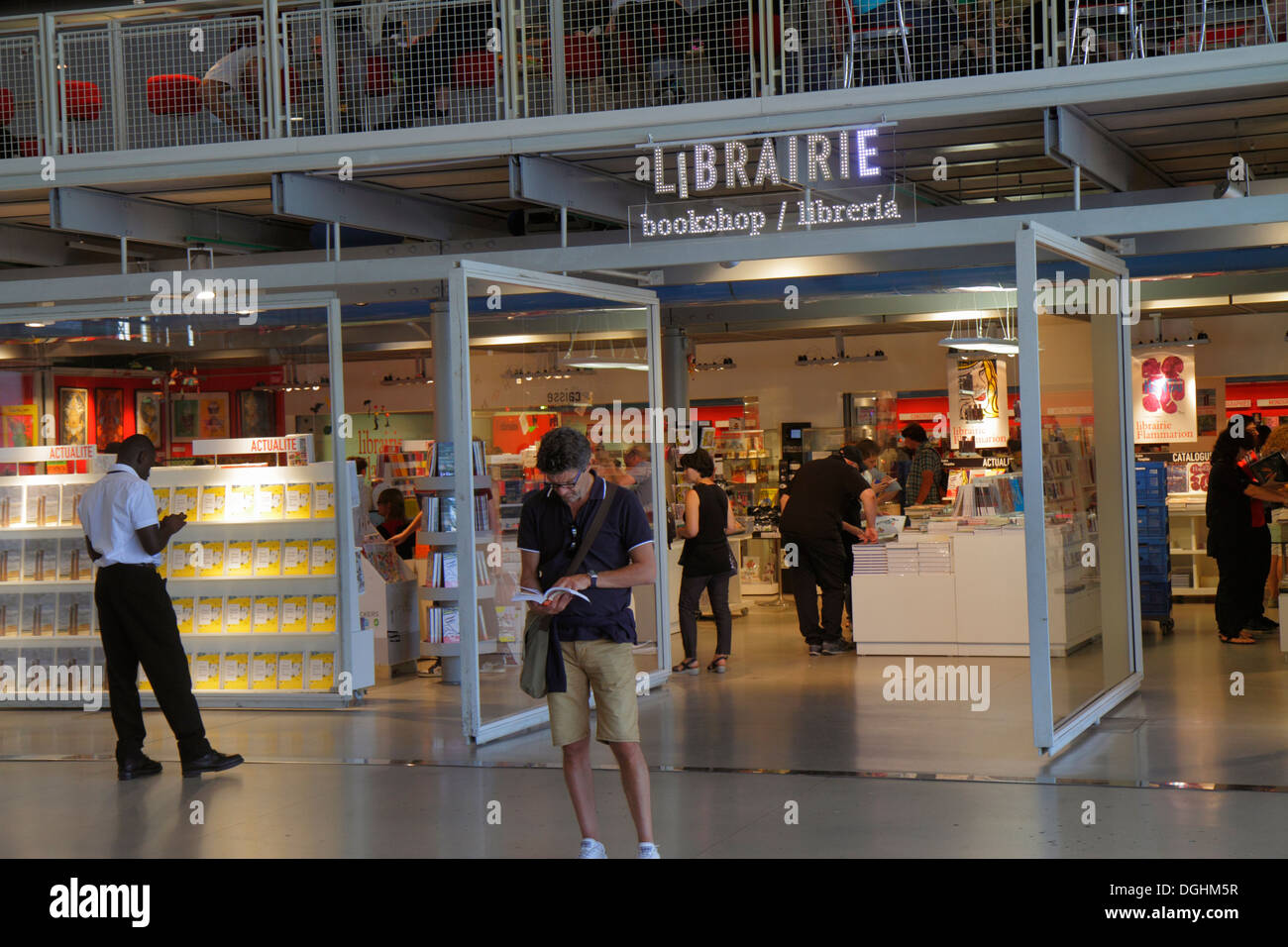 Paris France,Europe,French,4th arrondissement,Centre Georges Pompidou,center,interior inside,Librairie Bookshop,book,books,sale,store,shopping shopper Stock Photo