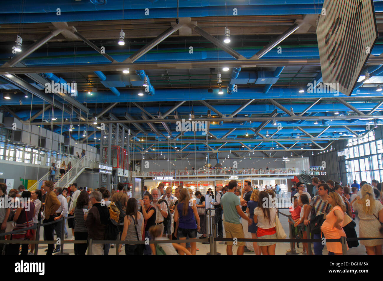 Paris France,4th arrondissement,Centre Georges Pompidou,center,interior inside,line,queue,France130821098 Stock Photo
