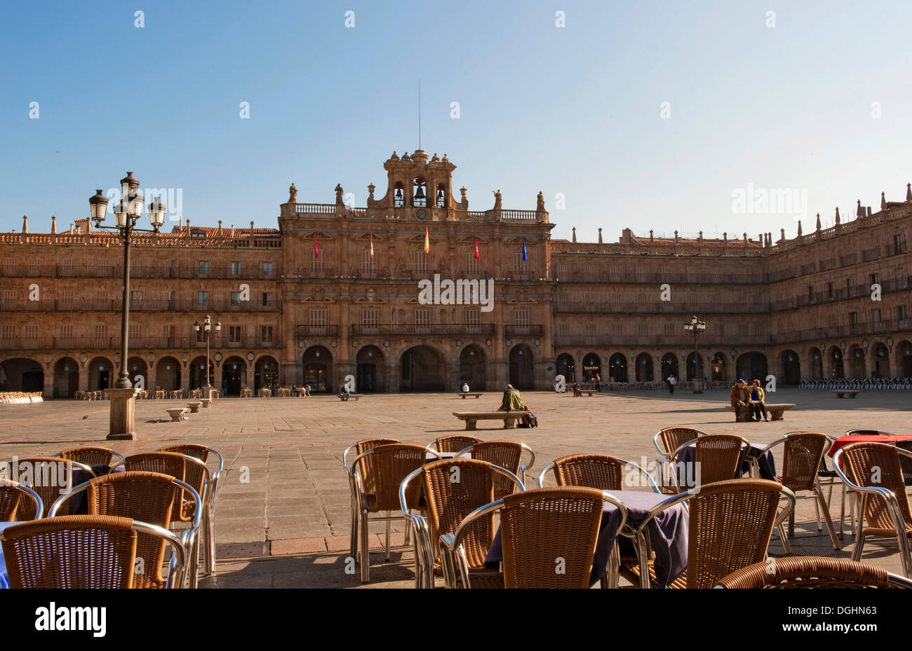 Plaza Mayor Square, baroque, built in 1755 by the architect Alberto de Churriguera, Salamanca