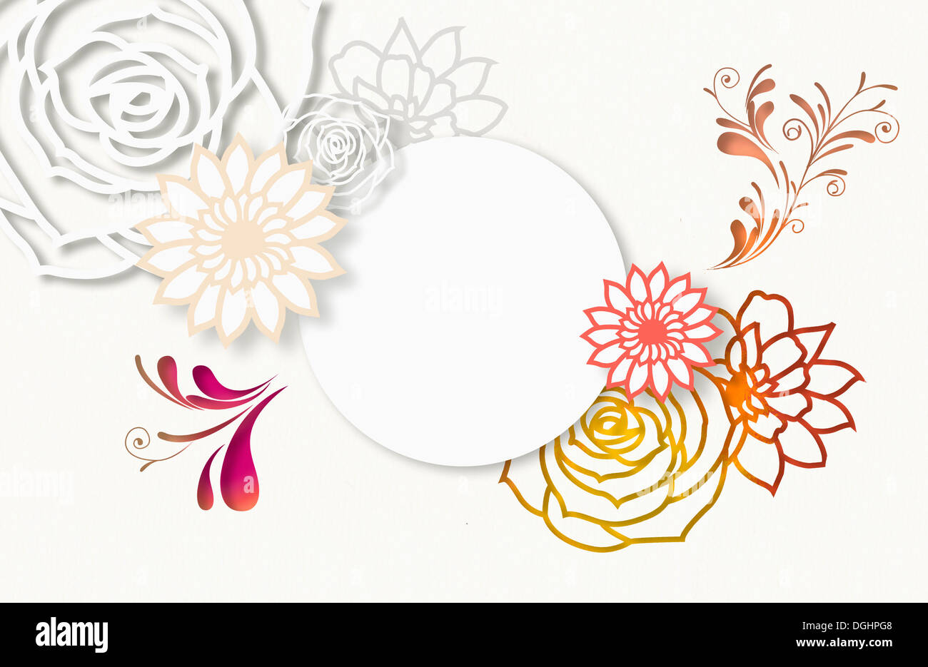 illustration of different type of flowers Stock Photo Alamy