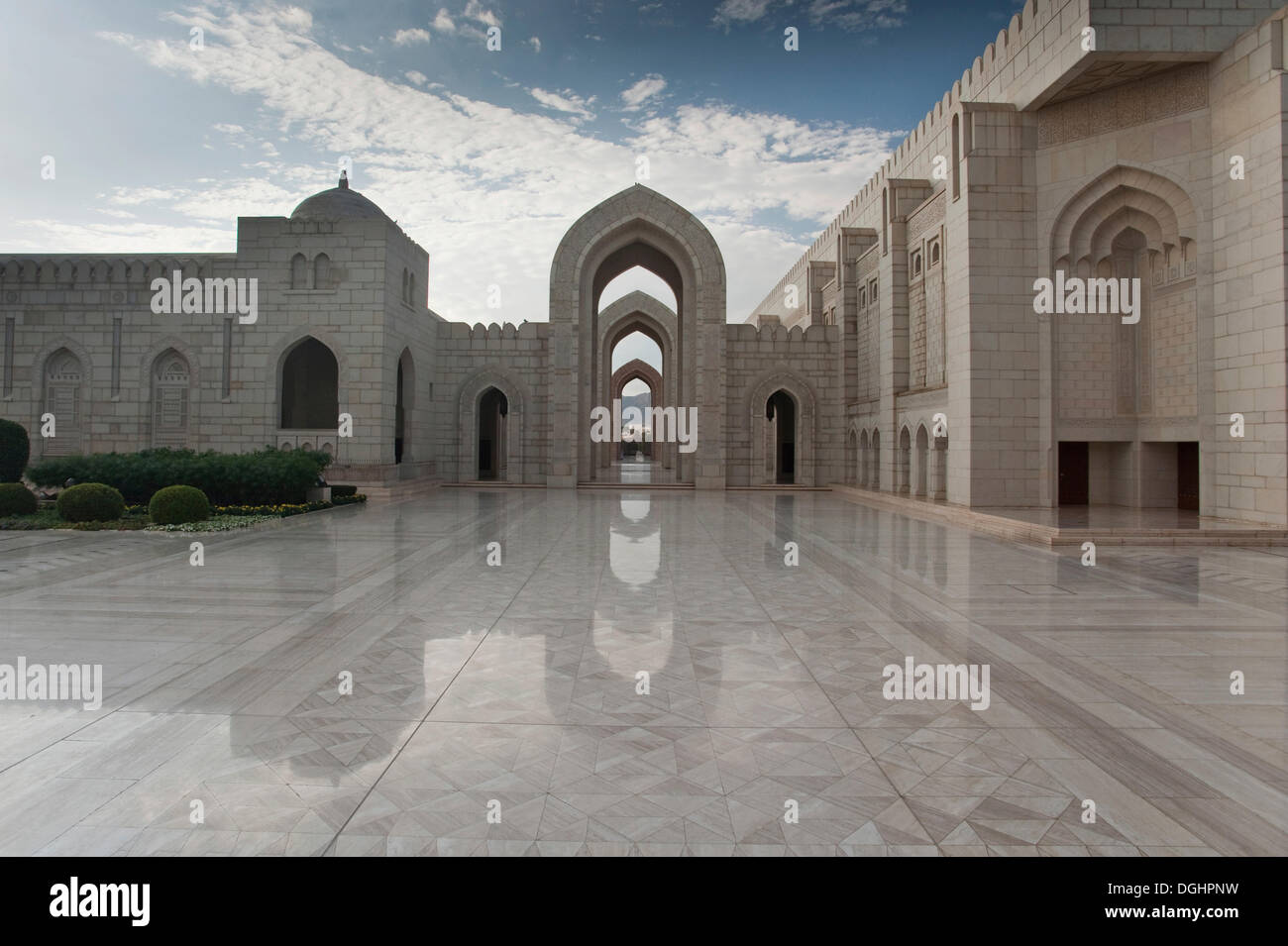 Inner part of the Sultan Quaboos Grand Mosque, Capital Area, Oman, Middle East Stock Photo