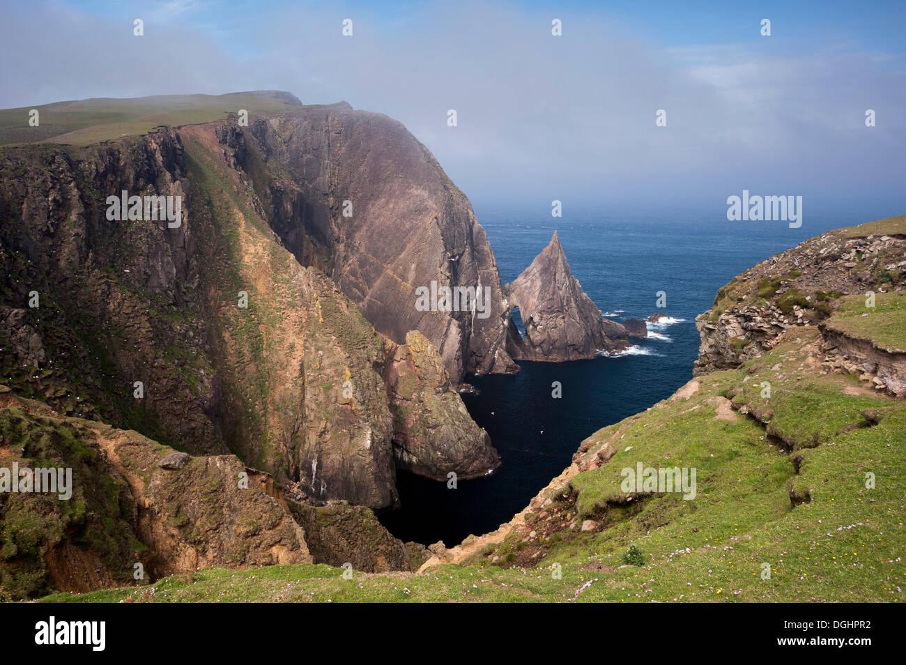 Rocky coast, Fair Isle, Shetland, Scotland, United Kingdom, Europe Stock Photo