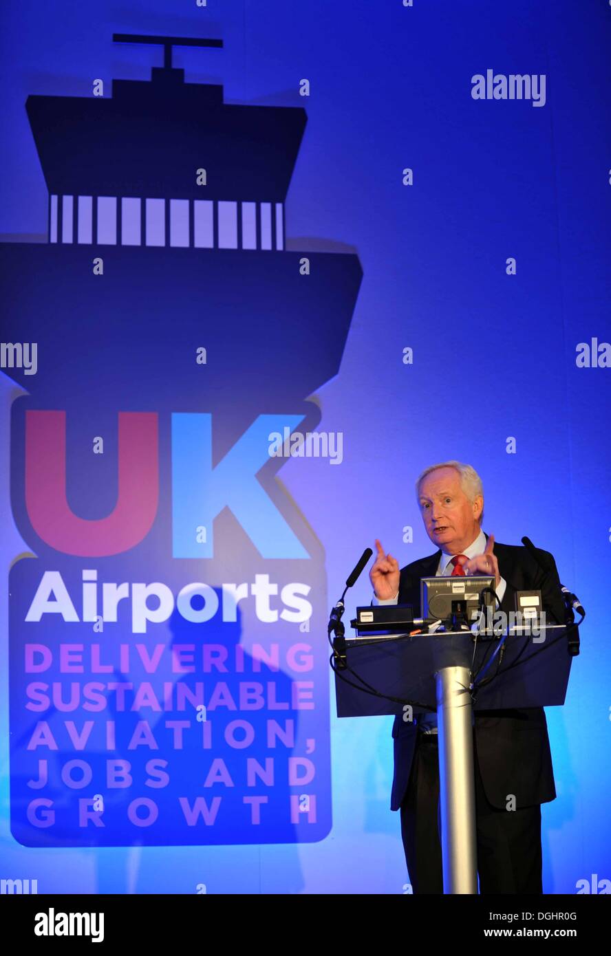 Laurie Price, Consultant on airports from Mott MacDonald at the Airport operators from all over the UK are at The Airport Operators Association (AOA) conference Stock Photo