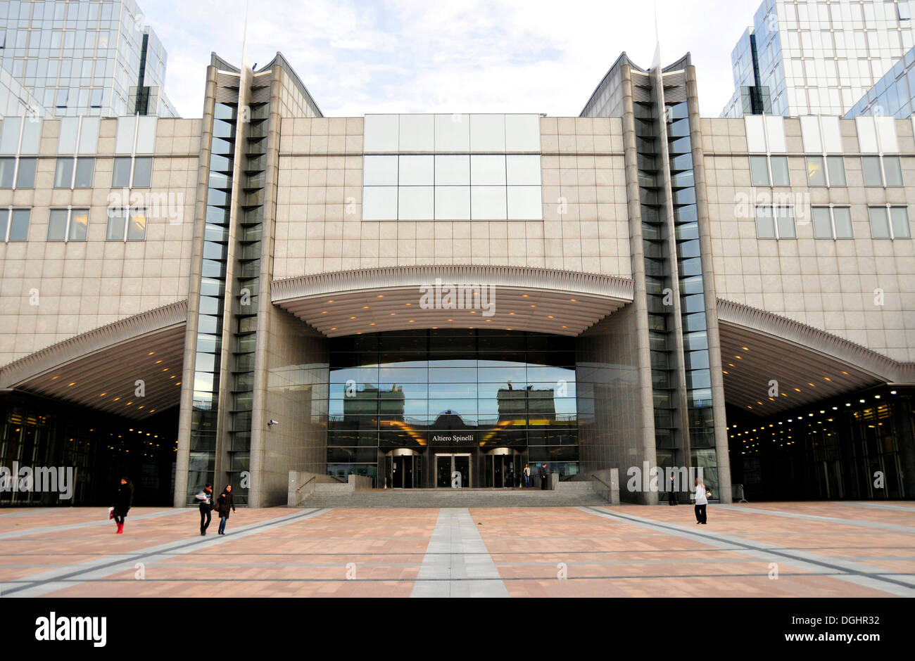 European Parliament, Altiero Spinelli building, Brussels, Belgium, Europe Stock Photo