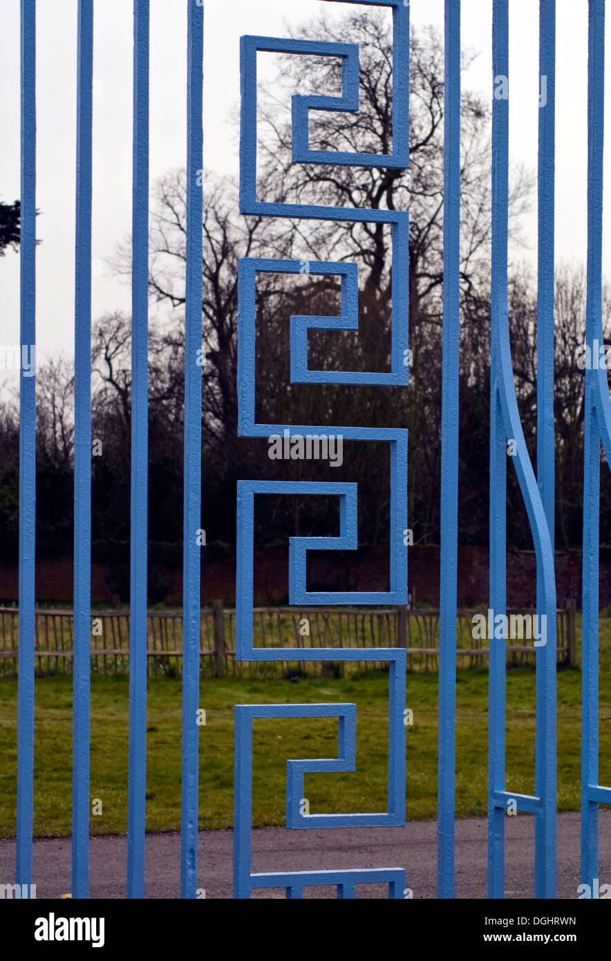 iron gate, fence design Stock Photo Alamy