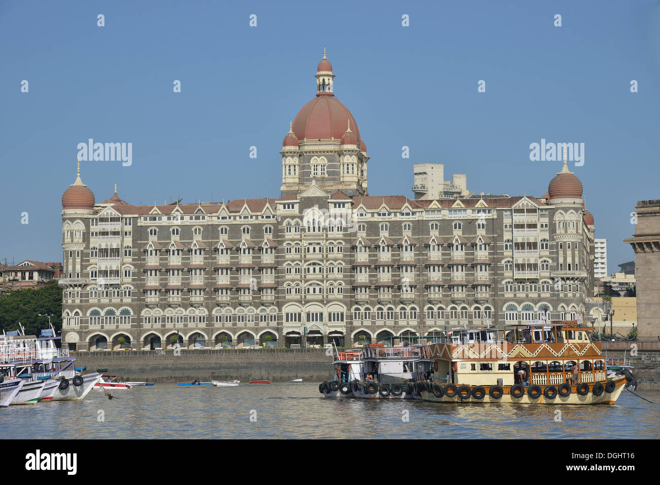 Taj Mahal Hotel, heavily damaged in a terrorist attack in November 2008, reopened in 2010, Mumbai, Maharashtra, India Stock Photo