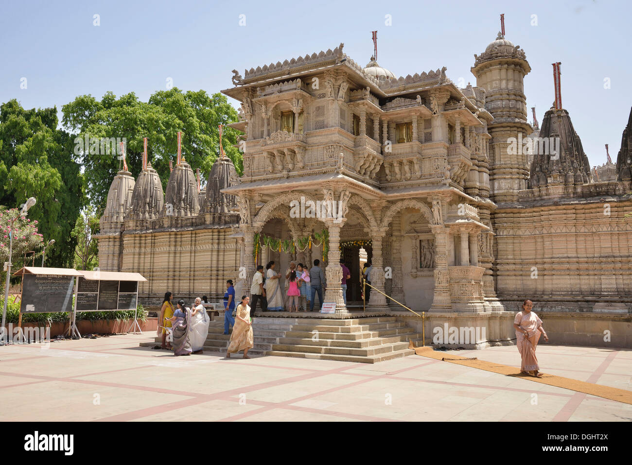 Hathee-Singh Jain Temple, Ahmedabad, Gujarat, India Stock Photo
