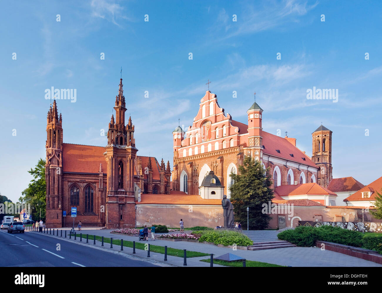 St. Anne's Church and Bernardine Monastery, Vilnius, Lithuania, Europe Stock Photo