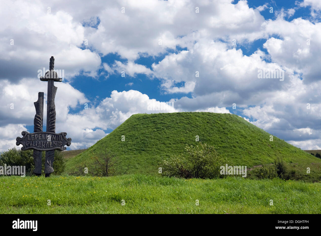 Fortified settlement hill, Lepelioniu piliakalnis, Lithuania, Europe Stock Photo