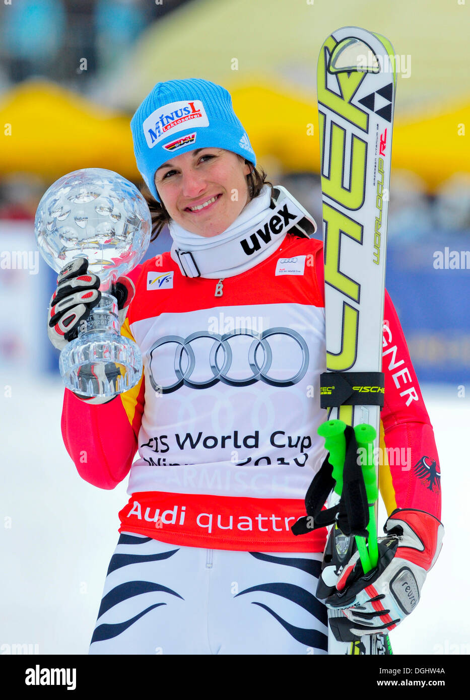 Kathrin Hoelzl, Germany, Ski World Cup, Garmisch-Partenkirchen, Bavaria Stock Photo