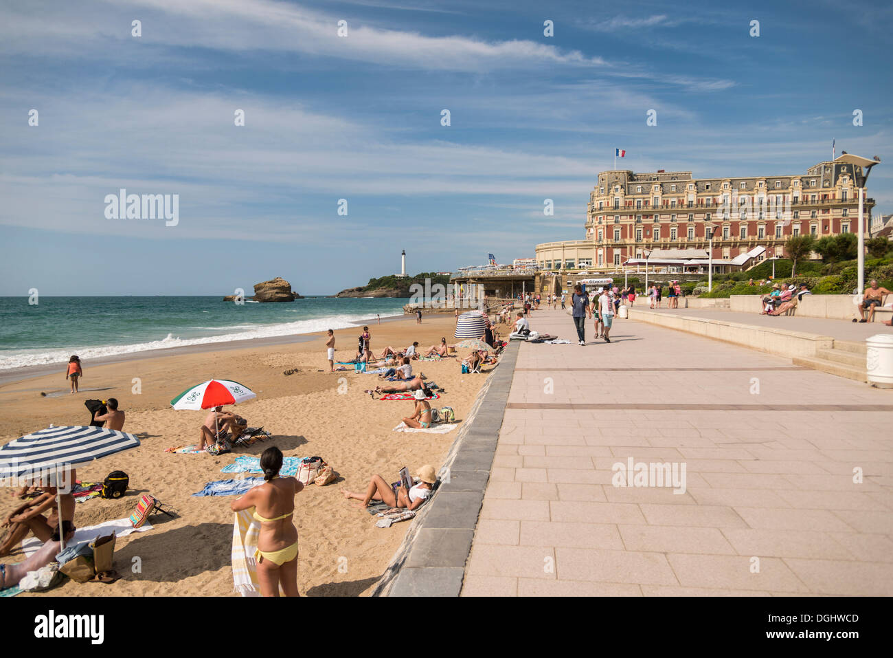 Grand Plage, beach, Biarritz, Aquitaine, France, Europe, PublicGround Stock Photo