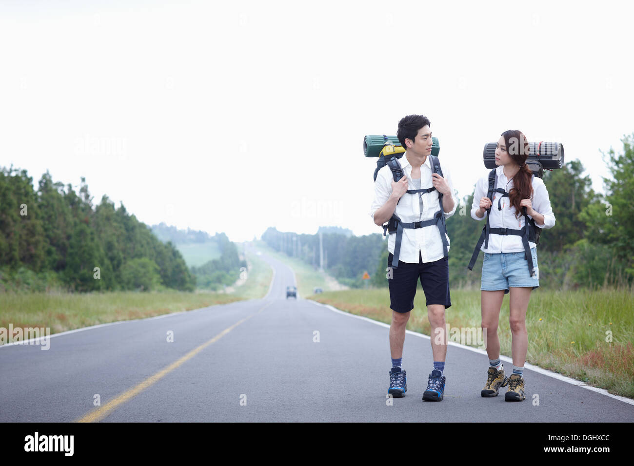Man walking on winding road hi-res stock photography and images - Alamy