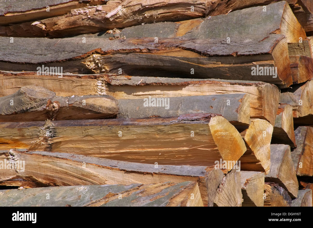 Holzstapel - stack of wood 44 Stock Photo