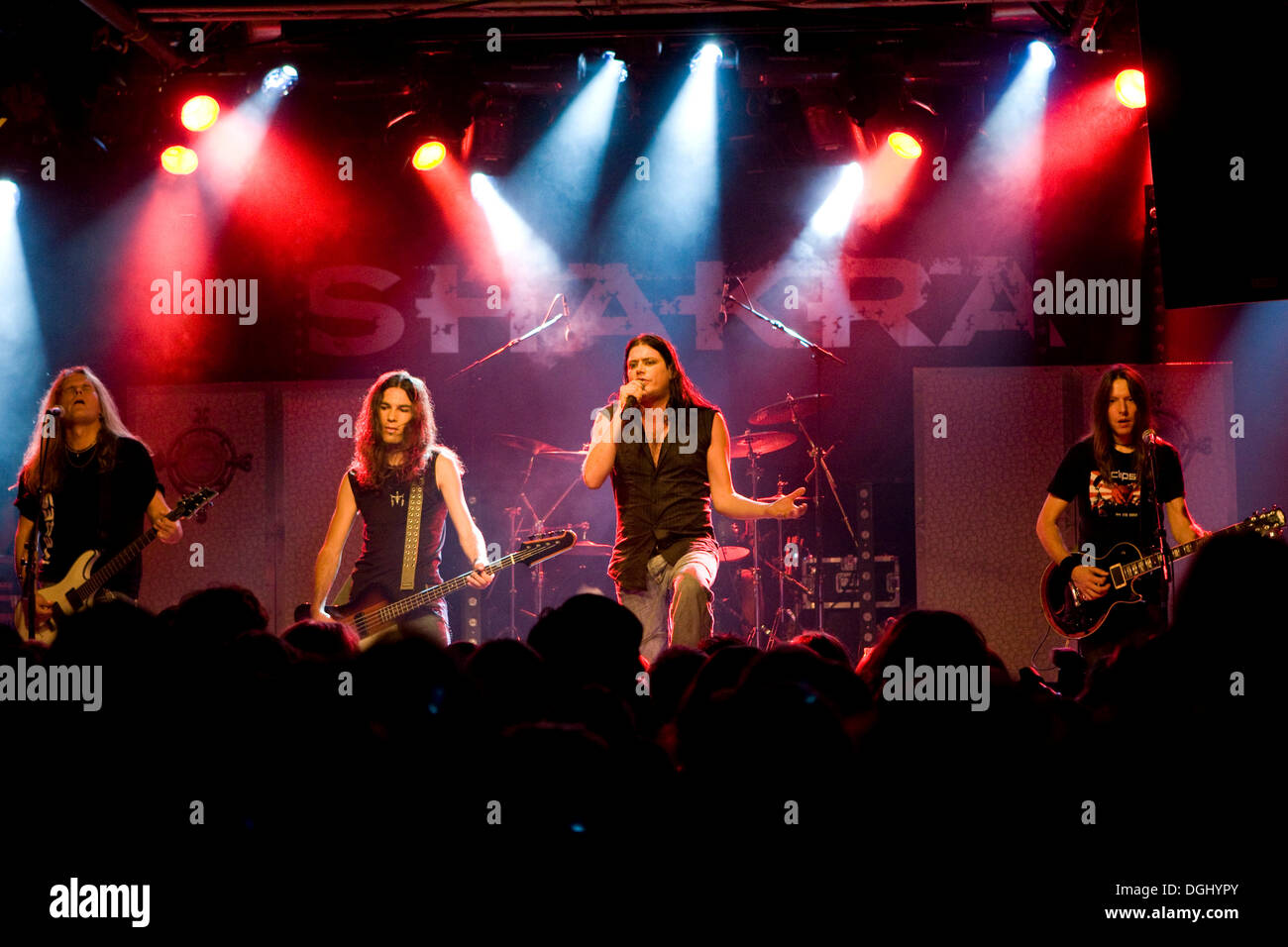 The Swiss hard rock band Shakra live at the Schueuer concert hall, Lucerne, Switzerland Stock Photo