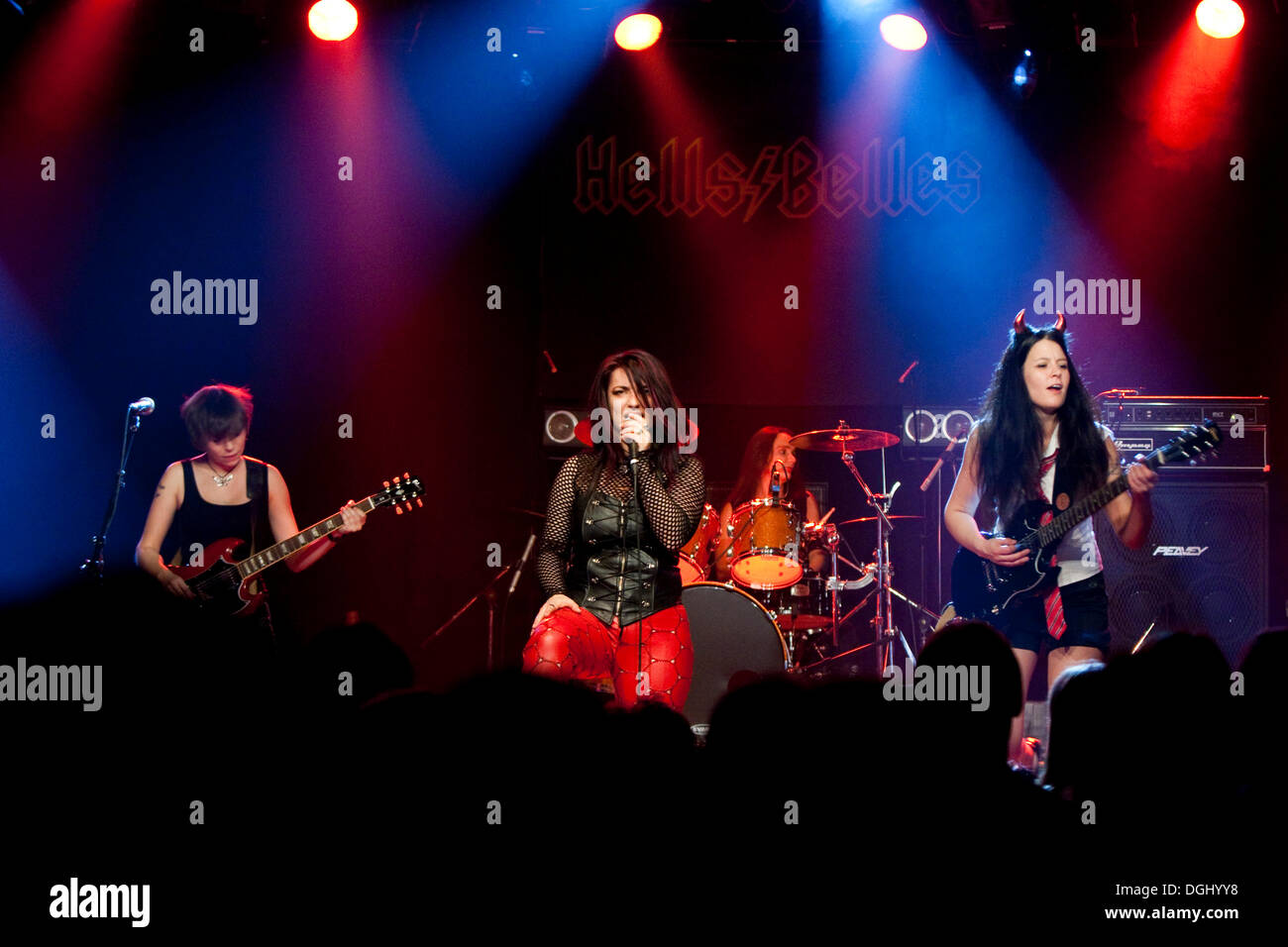 The German women AC/DC cover band Hells Belles live at the Schueuer concert hall, Lucerne