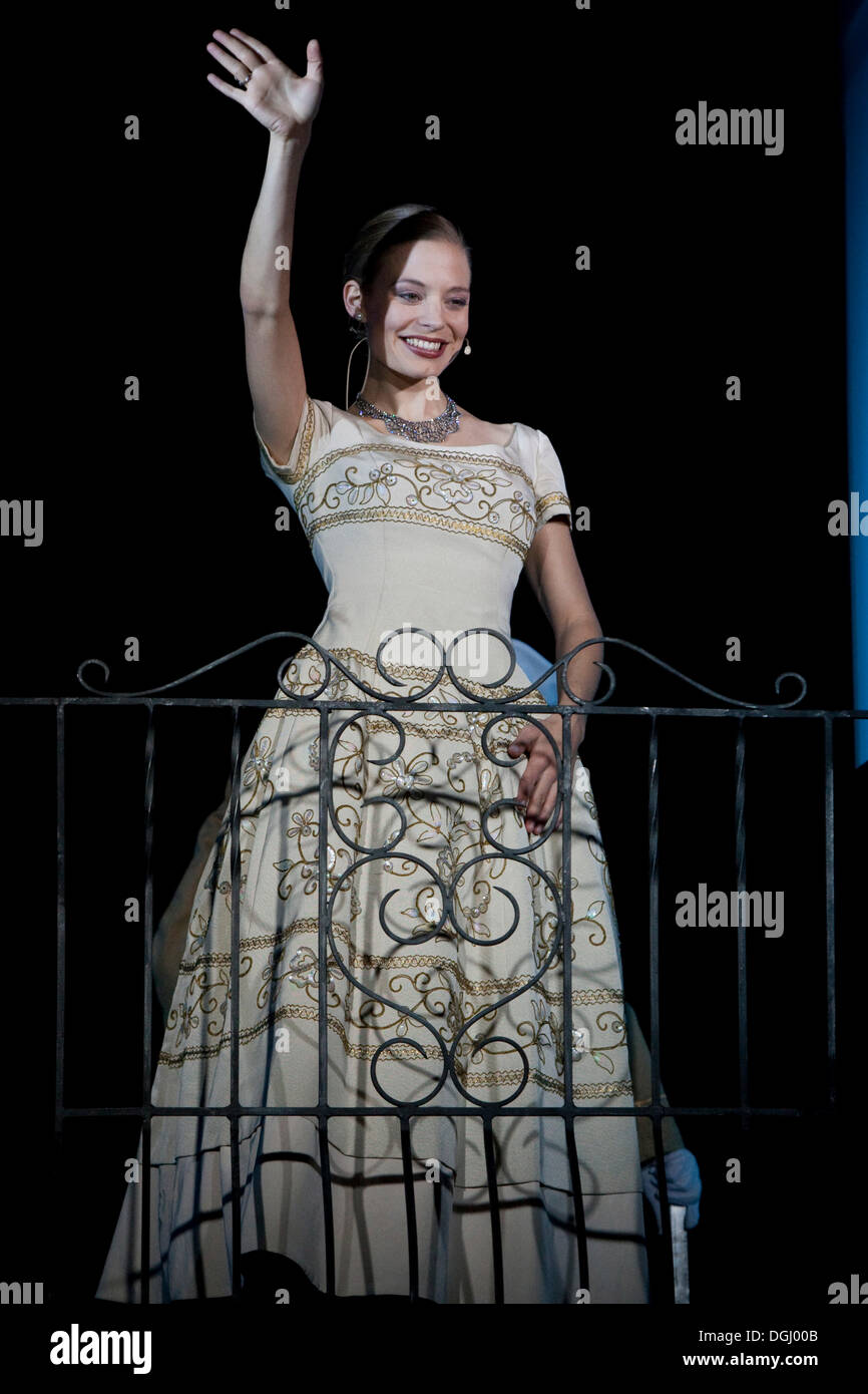 Evita - The Musical by Andrew Lloyd Webber and Tim Rice with Eveline Suter  as Eva Perón, live in Le Théâtre in Kriens, Luzern Stock Photo - Alamy