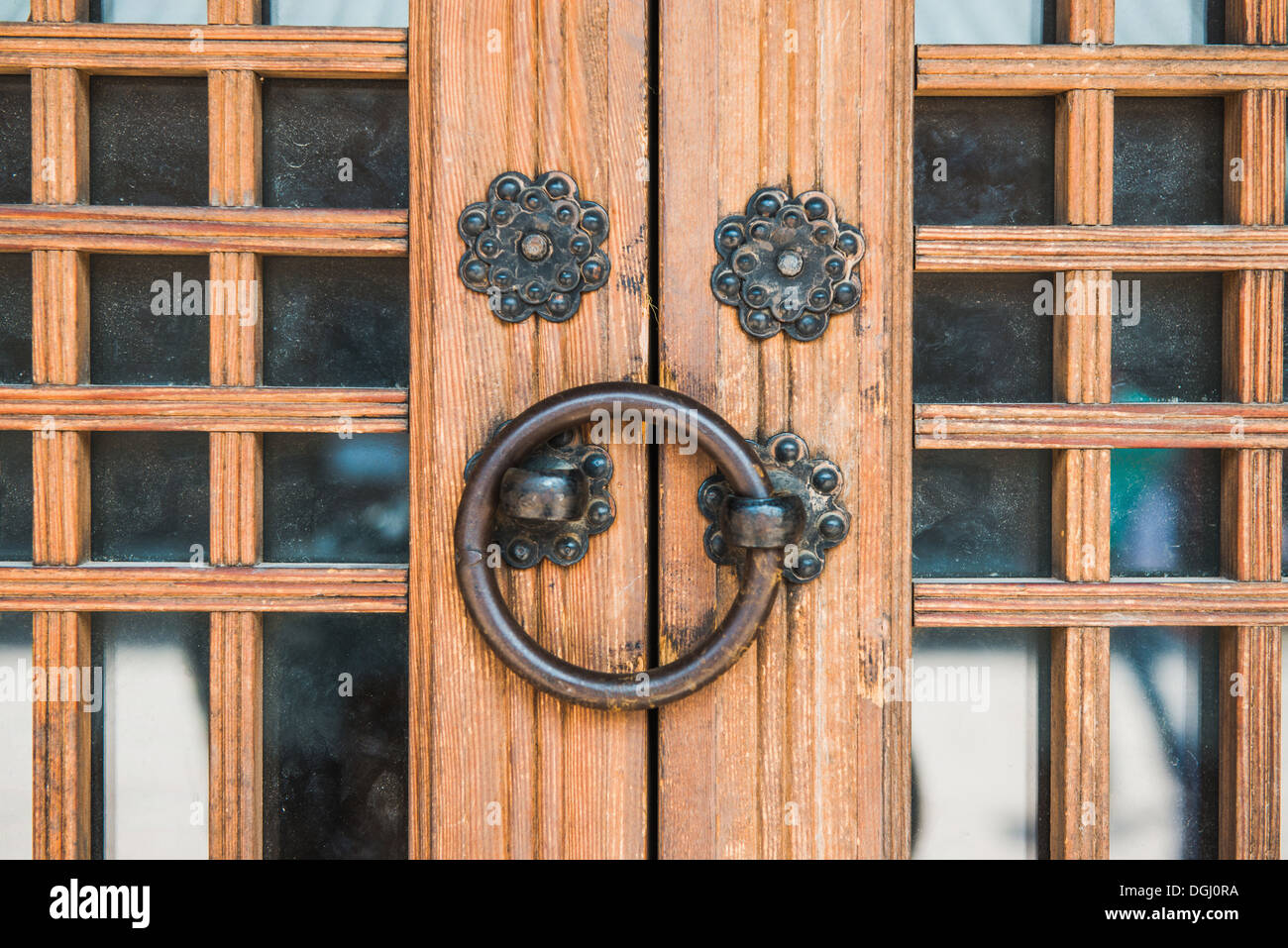 a traditional Korean door handle Stock Photo Alamy