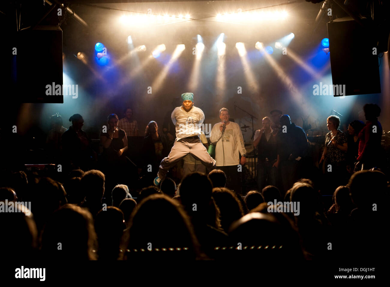 The International gospel, soul and funky choir Diversity Praiz live in the Schueuer venue, Lucerne, Switzerland Stock Photo