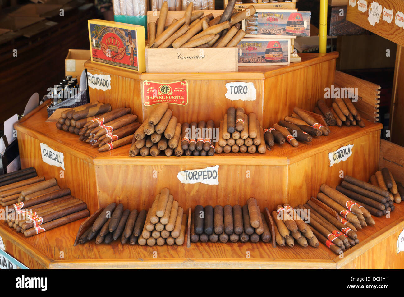 cuban cigars at Key West at the southern end of the florida keys Stock