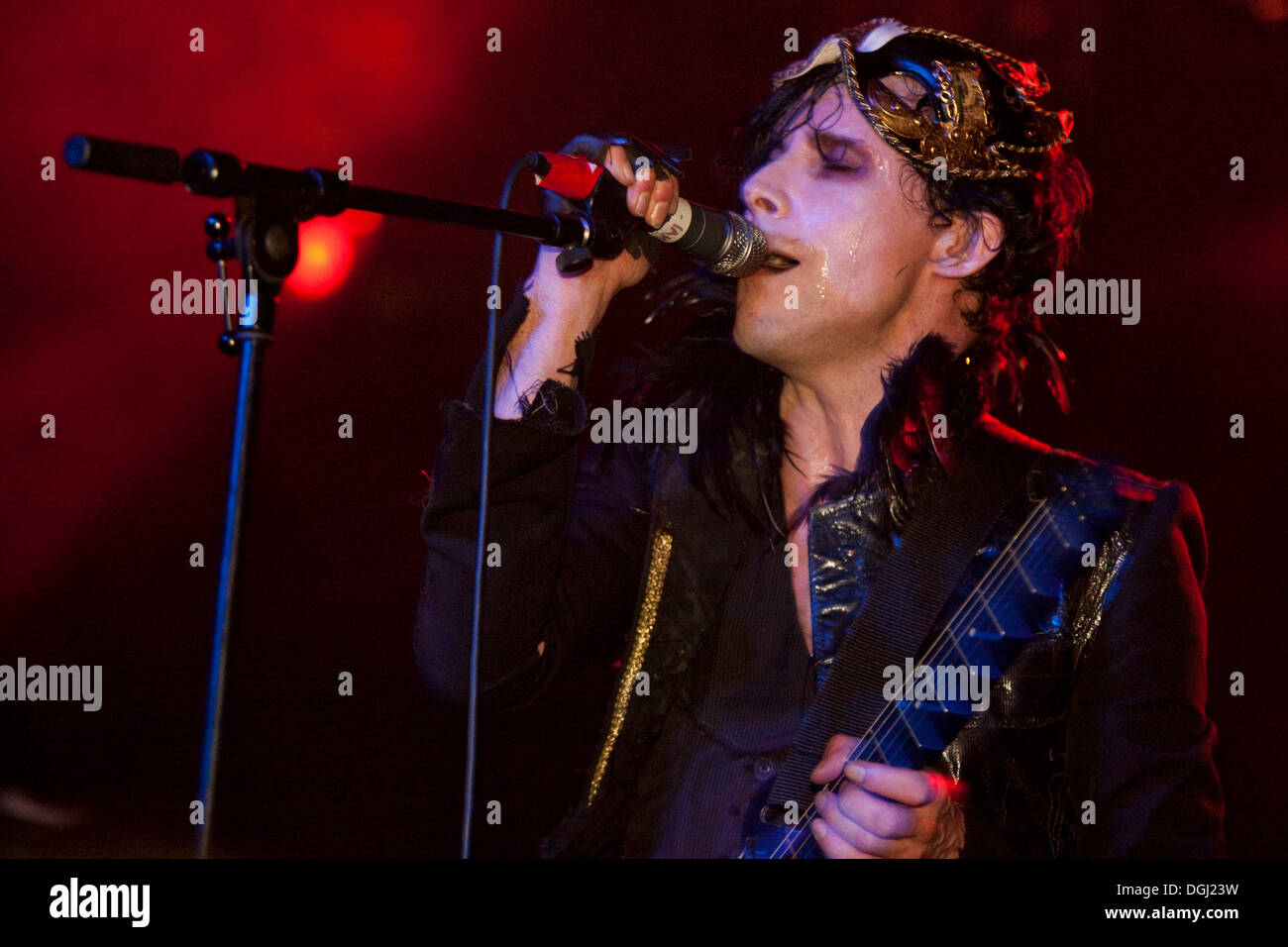 The British glam rock singer and musician Chris Corner live with his