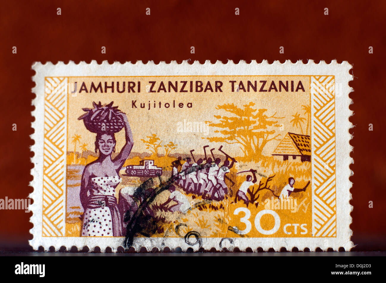 British colonial Tanzania Zanzibar postage stamp Stock Photo Alamy