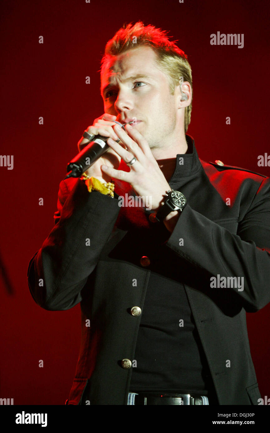 The Irish singer Ronan Keating, frontman of the boyband Boyzone live in the Swiss Life Arena in Lucerne, Switzerland Stock Photo
