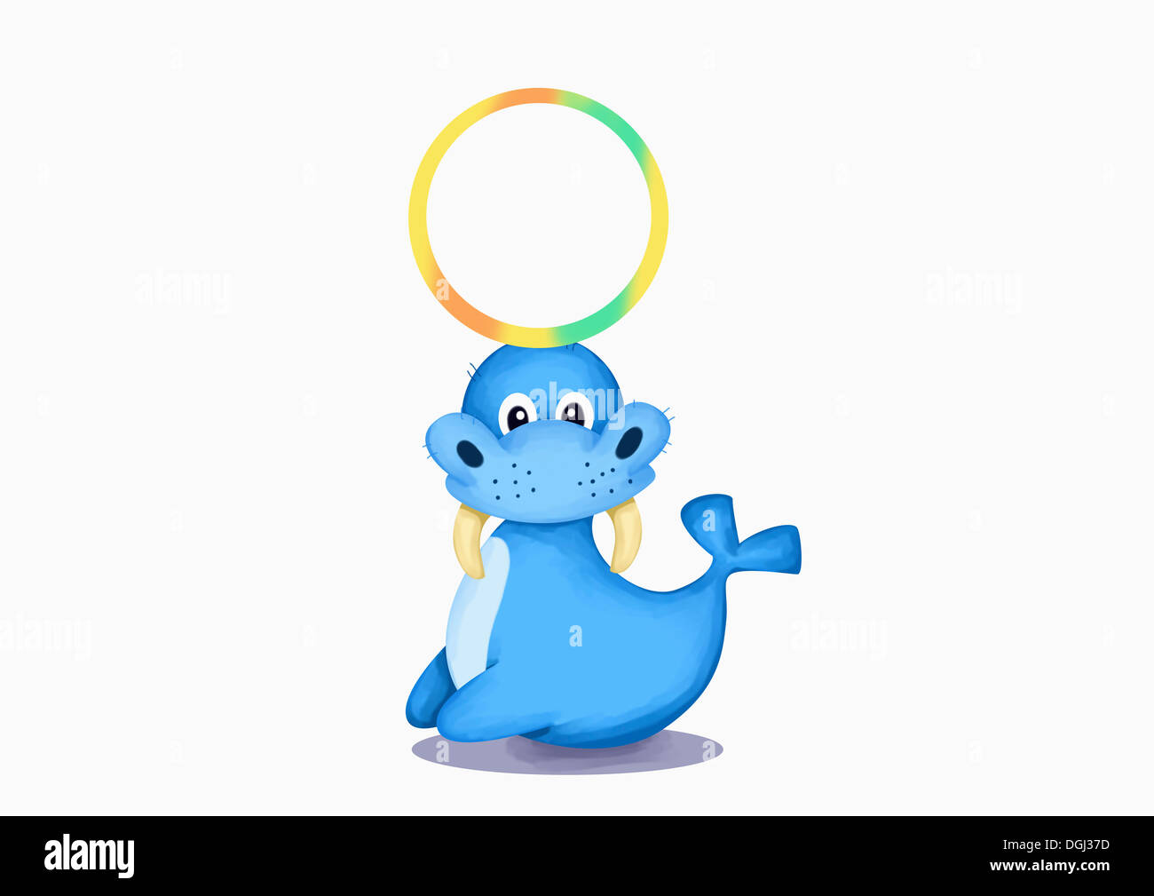 an illustration of a seal doing tricks Stock Photo Alamy