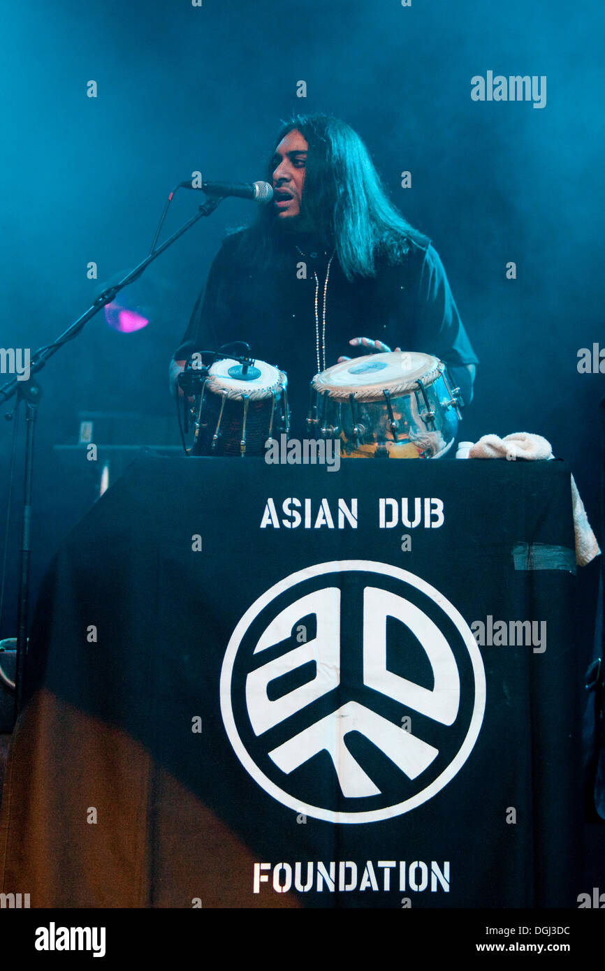 British electronic alternative band Asian Dub Foundation performing